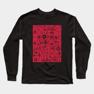 Music Speakers Red Long Sleeve T-Shirt